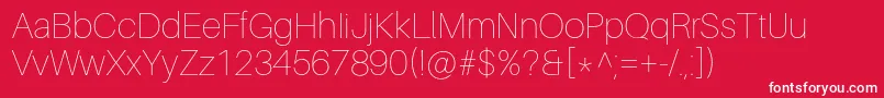 AileronUltralight Font – White Fonts on Red Background