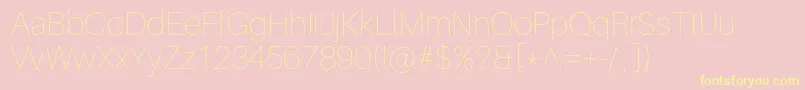 AileronUltralight Font – Yellow Fonts on Pink Background
