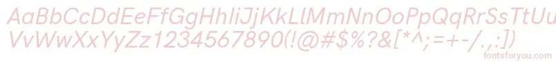 HkgroteskMediumitalic Font – Pink Fonts on White Background