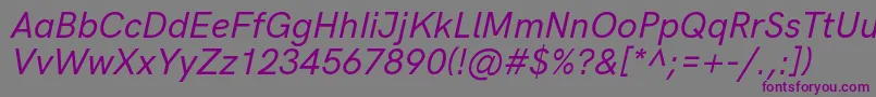 HkgroteskMediumitalic Font – Purple Fonts on Gray Background