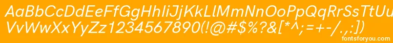 fuente HkgroteskMediumitalic – Fuentes Blancas Sobre Fondo Naranja