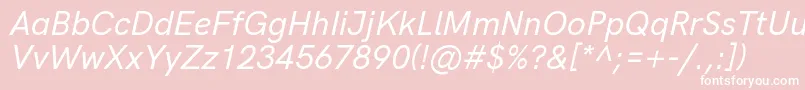 HkgroteskMediumitalic Font – White Fonts on Pink Background