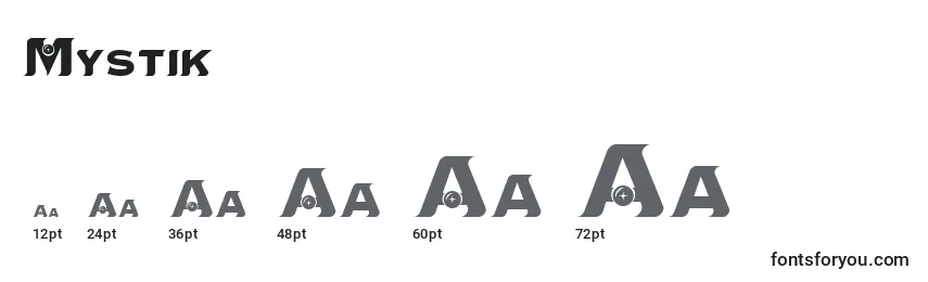 Mystik Font Sizes