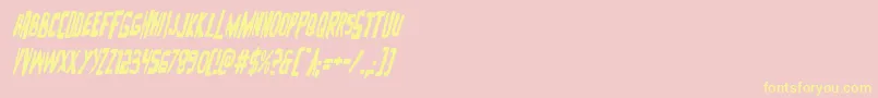 Zakensteincondital Font – Yellow Fonts on Pink Background