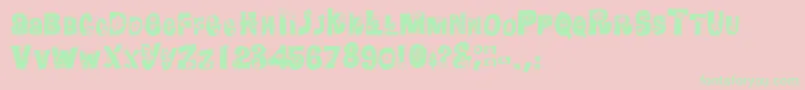 GeFlowerChild Font – Green Fonts on Pink Background