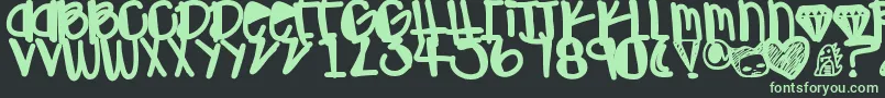 Ohgawd Font – Green Fonts on Black Background