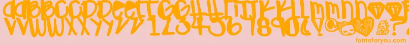 Ohgawd Font – Orange Fonts on Pink Background