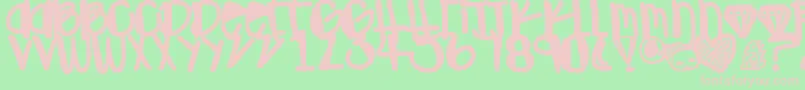 Ohgawd Font – Pink Fonts on Green Background