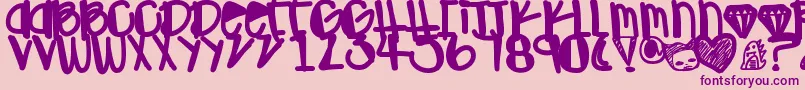 Ohgawd Font – Purple Fonts on Pink Background