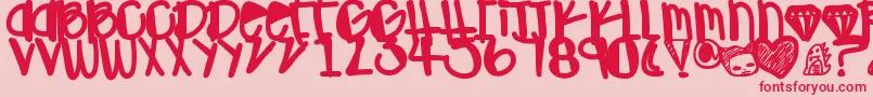 Ohgawd Font – Red Fonts on Pink Background