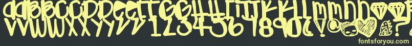 Ohgawd Font – Yellow Fonts on Black Background