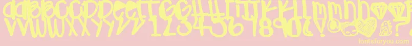 Ohgawd Font – Yellow Fonts on Pink Background
