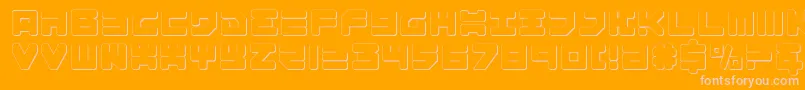 Omega33D Font – Pink Fonts on Orange Background