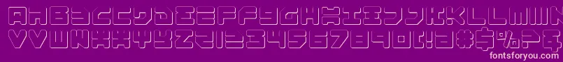Omega33D Font – Pink Fonts on Purple Background