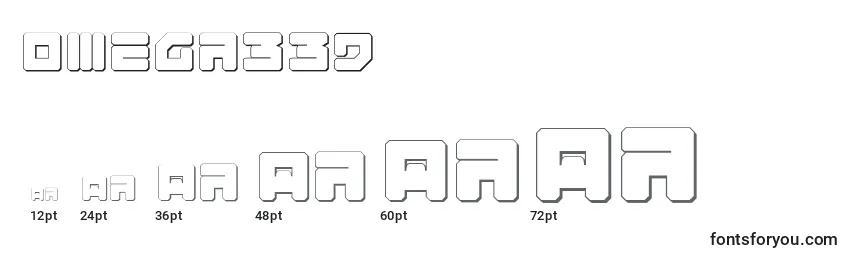 Omega33D Font Sizes