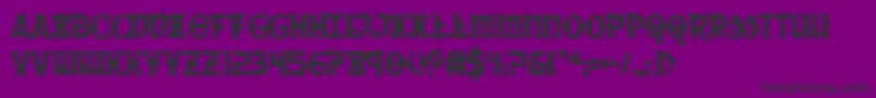 Warpriestcond Font – Black Fonts on Purple Background