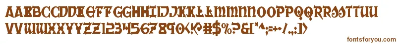 Warpriestcond Font – Brown Fonts on White Background