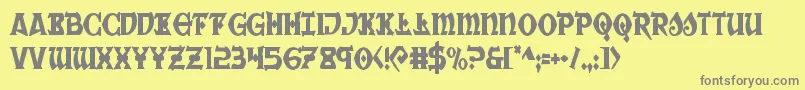 Warpriestcond Font – Gray Fonts on Yellow Background