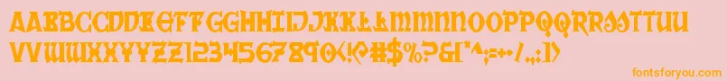 Warpriestcond Font – Orange Fonts on Pink Background