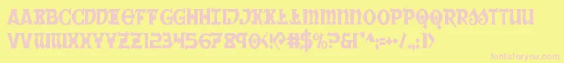 Warpriestcond Font – Pink Fonts on Yellow Background