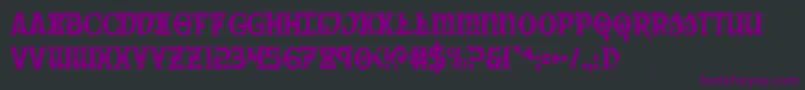 Warpriestcond Font – Purple Fonts on Black Background