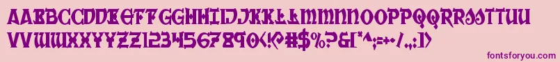 Warpriestcond Font – Purple Fonts on Pink Background
