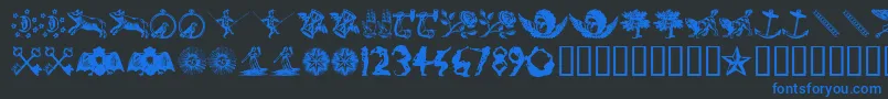 Infid Font – Blue Fonts on Black Background