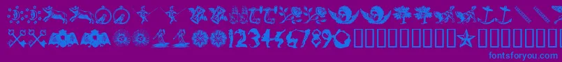 Infid Font – Blue Fonts on Purple Background