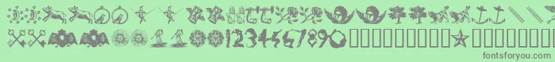 Infid Font – Gray Fonts on Green Background