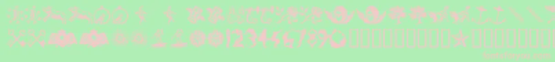 Infid Font – Pink Fonts on Green Background