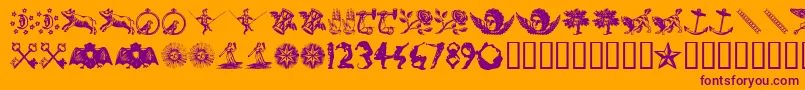 Infid Font – Purple Fonts on Orange Background