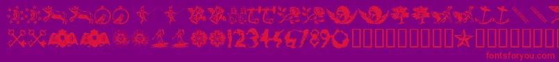 Infid Font – Red Fonts on Purple Background