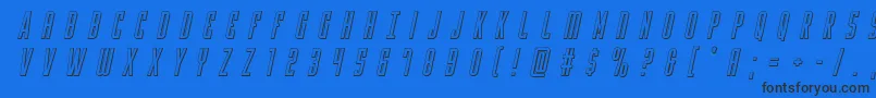 Yfilestitle3Dital Font – Black Fonts on Blue Background