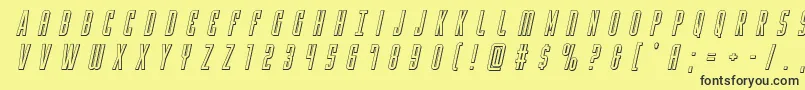 Yfilestitle3Dital Font – Black Fonts on Yellow Background