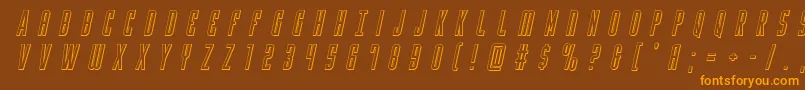 Yfilestitle3Dital Font – Orange Fonts on Brown Background