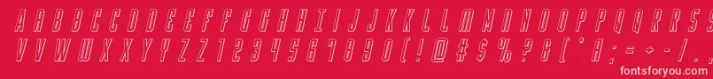 Yfilestitle3Dital Font – Pink Fonts on Red Background