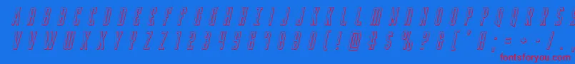 Yfilestitle3Dital Font – Red Fonts on Blue Background