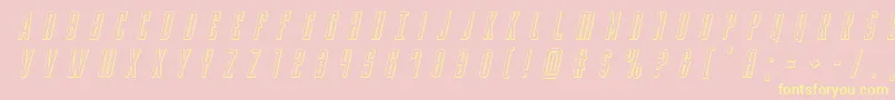 Yfilestitle3Dital Font – Yellow Fonts on Pink Background