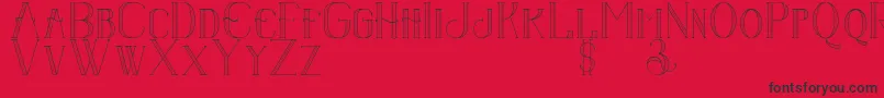 Senandungmalam Font – Black Fonts on Red Background