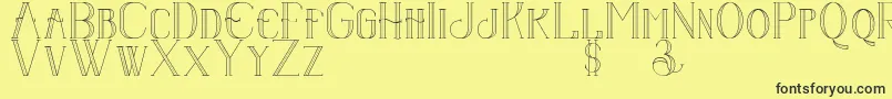 Senandungmalam Font – Black Fonts on Yellow Background