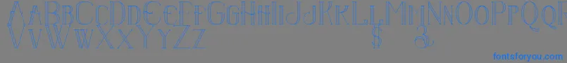 Senandungmalam Font – Blue Fonts on Gray Background