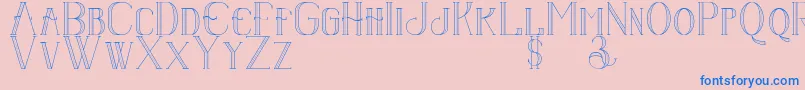 Senandungmalam Font – Blue Fonts on Pink Background