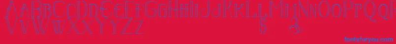 Senandungmalam Font – Blue Fonts on Red Background