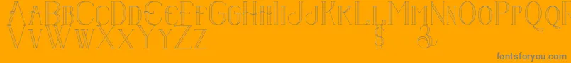 Senandungmalam Font – Gray Fonts on Orange Background