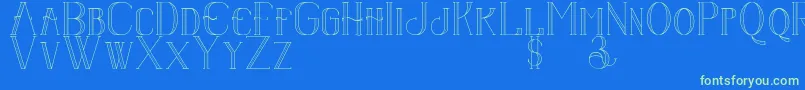 Senandungmalam Font – Green Fonts on Blue Background