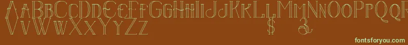 Senandungmalam Font – Green Fonts on Brown Background