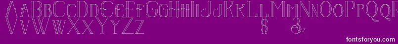 Senandungmalam Font – Green Fonts on Purple Background