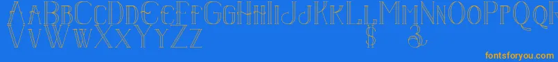 Senandungmalam Font – Orange Fonts on Blue Background