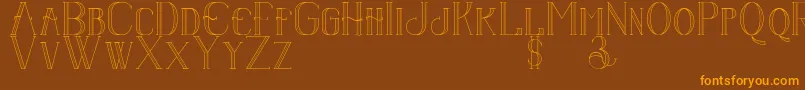 Senandungmalam Font – Orange Fonts on Brown Background