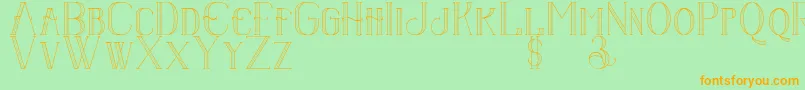 Senandungmalam Font – Orange Fonts on Green Background